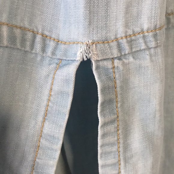 Elevenses denim button down V neck size S - Picture 6 of 7